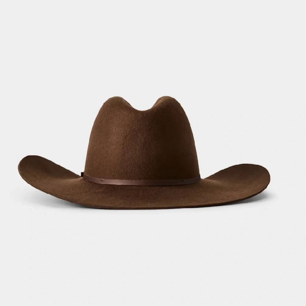 Aritzia Brown Felt Western Cowboy Hat BRAND NEW - NEVER WORN
